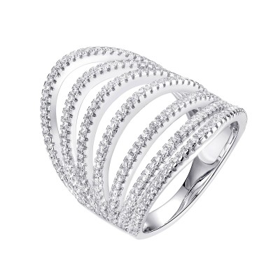 Кольцо серебряное с фианитами «Spark Line» Fresh Jewelry (арт.MP-R00429-X-W-X-X-W)