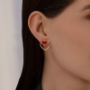 Серьги из золоченого серебра с эмалью «Алая любовь» Соколов (арт.93-122-02191-2)