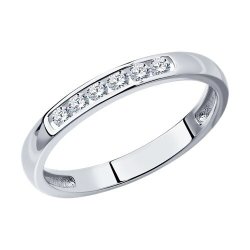 Кольцо из белого золота с бриллиантами (Арт.1012305-3)