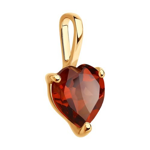 Подвеска золотая с гранатом «Алая нежность» SOKOLOV (арт.732209)