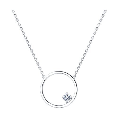 Колье из серебра с фианитом (Арт.94070673)