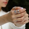 Кольцо с бриллиантами «Солнечный ореол» из белого золота JVG (арт.D768DWA4W_WG)