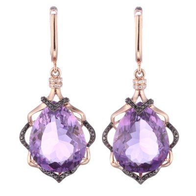Серьги из золота с аметистом и бриллиантом (Арт.e01500am4rt_sr_db_am_pink)