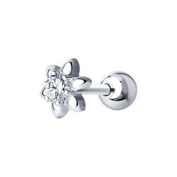 Серьга из серебра с фианитом (Арт.94170199)