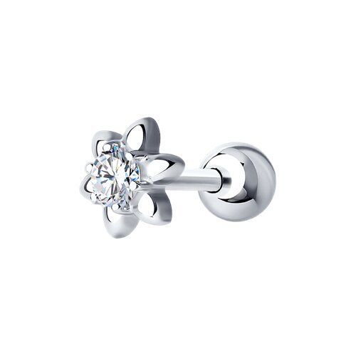Серьга из серебра с фианитом (Арт.94170199)