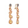 Серьги золотые с бриллиантами, сапфирами и цитринами «Огонь заката» SOKOLOV (арт.ER-32260)