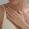 Кольцо из белого золота с выращенным бриллиантом «Сияние нежности» Соколов (арт.1012759-3-5)
