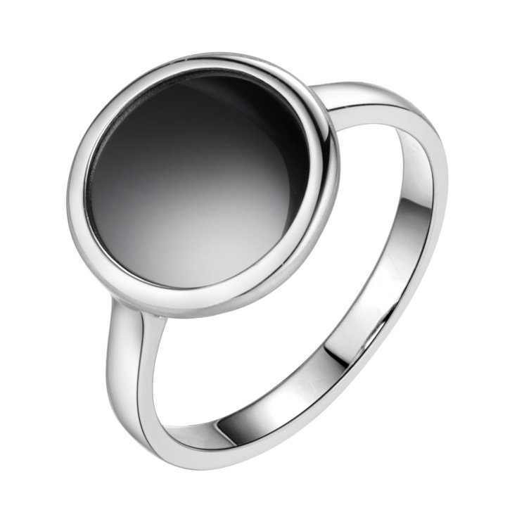 Кольцо из серебра с керамикой (Арт.tc-r01333-b-w-x-x-x)