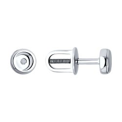 Серьги из серебра с бриллиантами (Арт.94-222-02699-1)