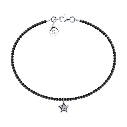 Браслет из серебра с шпинелью и фианитами (Арт.83050024)