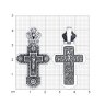 Крест из чернёного серебра с фианитом (Арт.95120069)