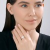 Кольцо из серебра с фианитом «Цветок сияния» SOKOLOV (арт.94014726)