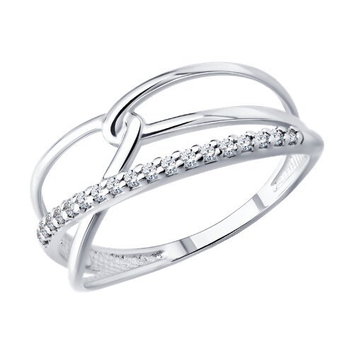 Кольцо из серебра с фианитами (Арт.94014845)