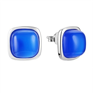 Серьги серебряные с агатом «Lollipop Sky» Fresh Jewelry (арт.AY-E03835-X-W-BA-X-X)