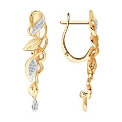 Серьги из золота с бриллиантами (Арт.1021660)