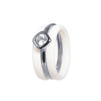 Кольцо из серебра с керамикой и фианитом (Арт.tc-r00686-w-w-w-x-x)