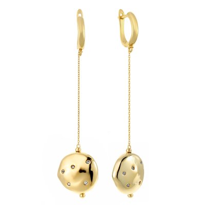 Серьги из серебра с куб. цирконием (Арт.rb-e316-1-x-l-x-x-w)