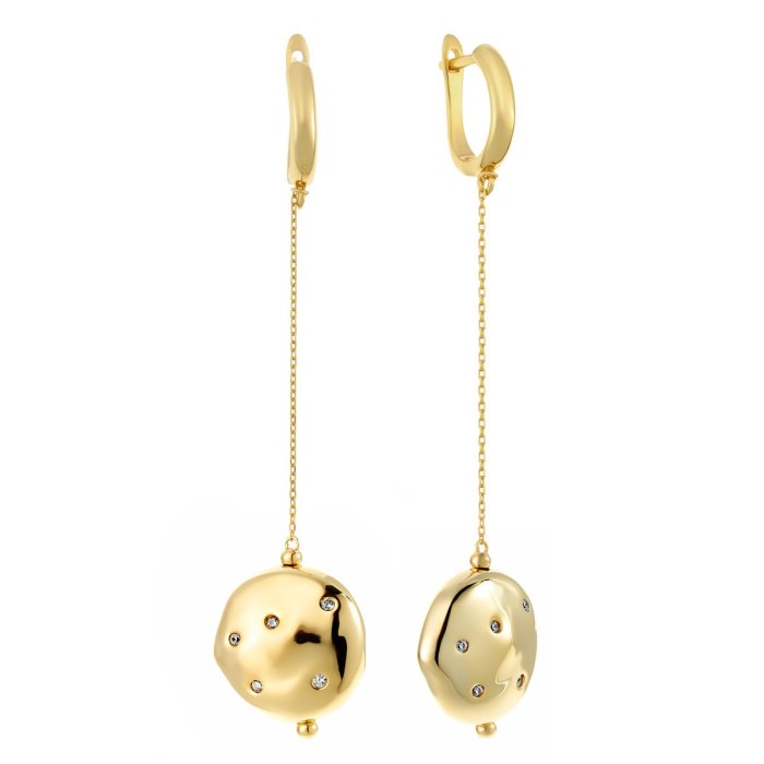 Серьги из серебра с куб. цирконием (Арт.rb-e316-1-x-l-x-x-w)