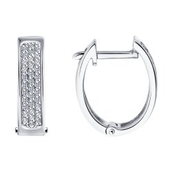Серьги из белого золота с бриллиантами (Арт.1022226-3)