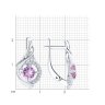 Серьги из серебра с аметистами и фианитами (Арт.94-320-00379-3)