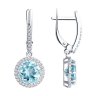 Серьги из серебра с топазами и фианитами (Арт.94-321-02052-1)