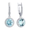 Серьги из серебра с топазами и фианитами (Арт.94-321-02052-1)