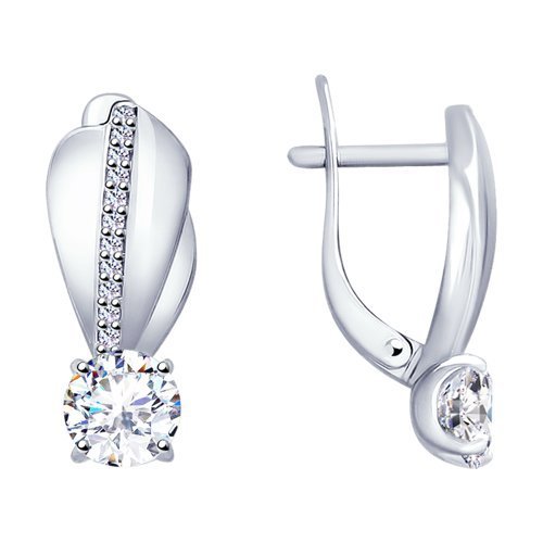 Серьги из серебра с фианитами (Арт.94-120-01222-1)