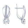 Серьги из серебра с фианитами (Арт.94-120-01222-1)