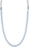 Ожерелье из серебра с жемчугом и кристаллом swarovski (Арт.26l-p36-s-1-27)