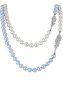 Ожерелье из серебра с жемчугом и кристаллом swarovski (Арт.26l-p36-s-1-27)