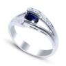 Кольцо серебряное с корундом и куб. цирконием «Крылья ночи» Myjewels (арт.21gre1855-69_korundsapf_kubcirkonii)