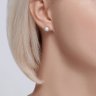 Серьги из золота с бриллиантами и жемчугом (Арт.51-222-02021-1)