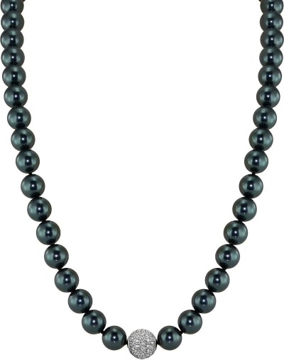 Ожерелье серебро с жемчугом и куб. цирконием «Pearl Kiss» Rivoli (арт.91L-SK-24)