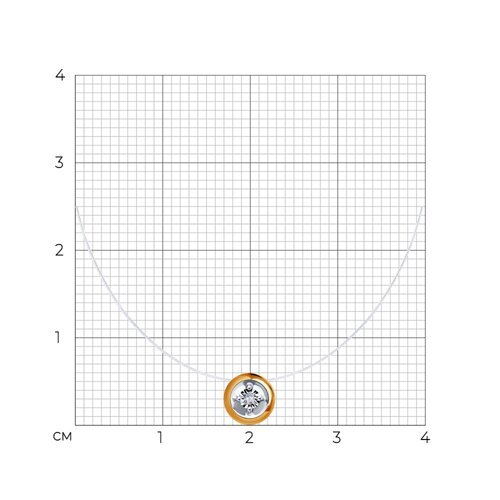 Колье из комбинированного золота с бриллиантом (Арт.51-270-01657-1)