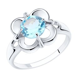 Кольцо из серебра с топазом (Арт.94-310-00713-1)