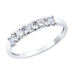 Кольцо из серебра с фианитами (Арт.94011486)