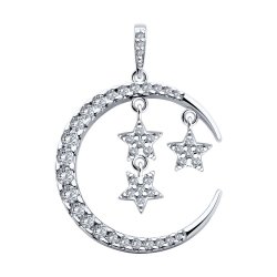 Подвеска из серебра с фианитами (Арт.94033200)