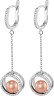 Серьги серебряные с жемчугом и фианитами «Balance 14S» Rivoli (арт.AHS-1-8-14-S)