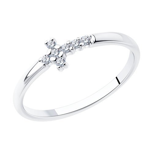 Кольцо из серебра с фианитами (Арт.94013298)