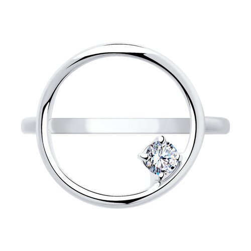 Кольцо из серебра с фианитом (Арт.94013871)