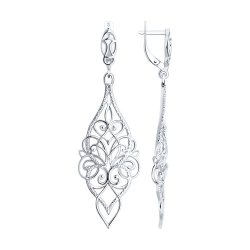 Серьги длинные из серебра (Арт.94021123)