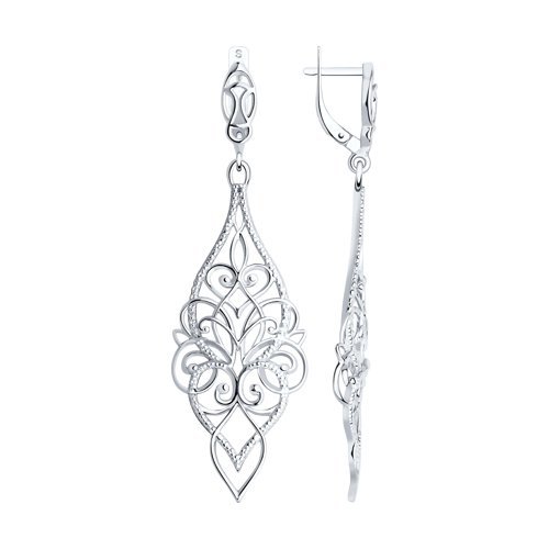 Серьги длинные из серебра (Арт.94021123)