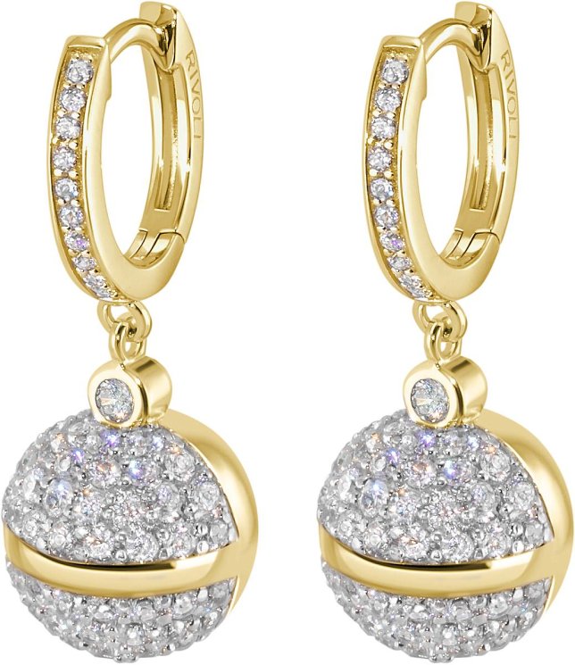 Серьги из серебра с цирконием (Арт.fss-2-g)