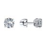 Серьги из серебра с фианитами (Арт.94023494)