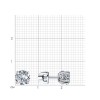 Серьги из серебра с фианитом «Сияние классики» Соколов (арт.9402)