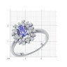 Кольцо из белого золота с бриллиантами и танзанитом (Арт.6014324-3)