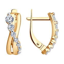 Серьги из золота с фианитами (Арт.028926)