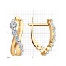 Серьги из золота с фианитами (Арт.028926)