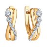 Серьги из золота с фианитами (Арт.028926)
