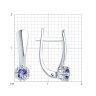 Серьги из белого золота с бриллиантами и танзанитами (Арт.6024082)